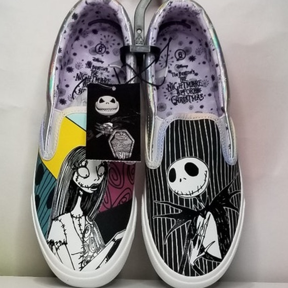 Disney Ground Up Nightmare Before Christmas Low Top Sneakers Size 8 NWT - Picture 1 of 7